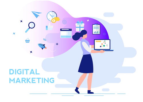 創意數字營銷女子插畫 賦能品牌，點亮數字文化新生態